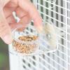 Bird Feeding Bowl | Removable Food and Water Bowl, Acrylic Feeder for Pets view 2