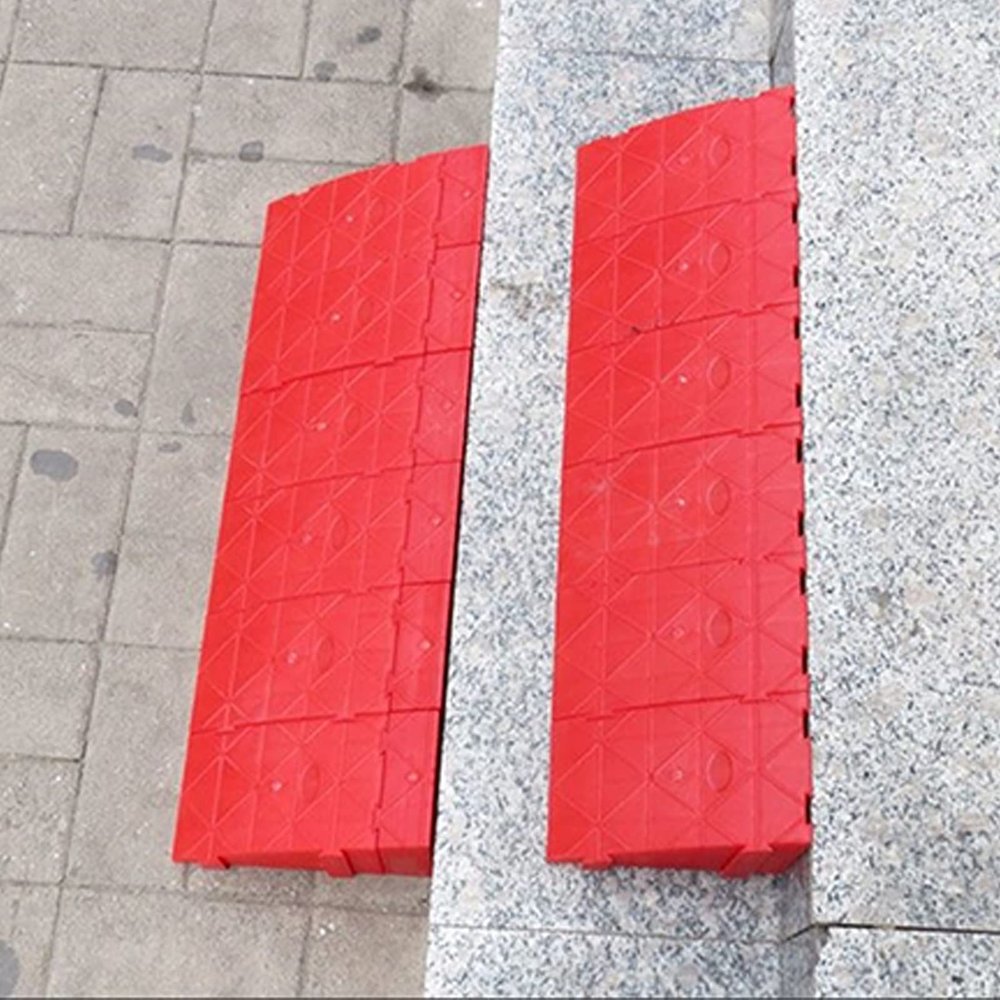 Portable Wheelchair Ramp, Durable and Lightweight for Easy Access at Home, Vehicles, and Bicycles, 2-Pack