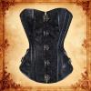 YOSUWOAI Women's Full-Bust Faux Leather Steampunk Corset view 3