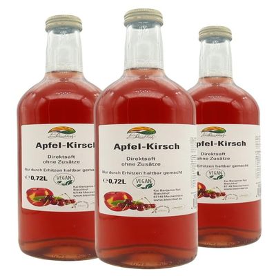 BLEICHHOF Apple-Cherry Direct Juice, Vegan (3 x 0.72 L)