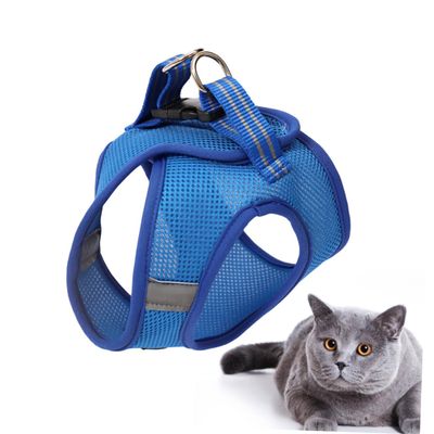 Veemoon Cat Harness Vest - Blue, Size S