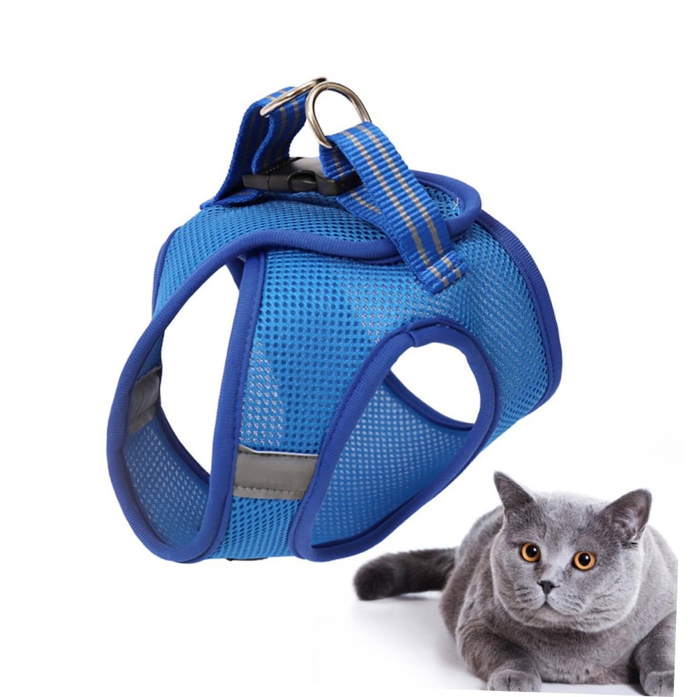Veemoon Cat Harness Vest - Blue, Size S