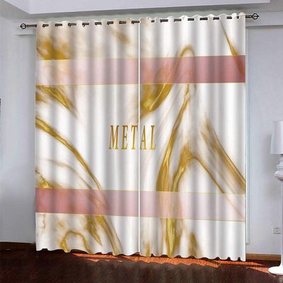 MAYNUO 3D Printed Thermal Curtains, 2 Panels, 132 x 240 cm