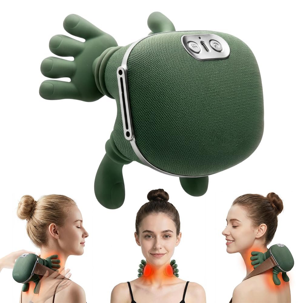 Noetopolis 4D Neck Massager with Heat, 3 Massage and 2 Heat Levels