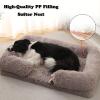 Hixingo Warm Plush Dog Bed for Large Dogs, Non-Slip Square Mat, Pink, XL view 2
