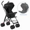 Belfoyer Lightweight Stroller from 6 Months, Reclining Seat, 3-Stage Canopy, Mosquito Net - Black view 3