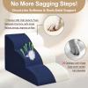 Niubya Dog Stairs for Small Dogs, 30 cm, 2 Steps, Navy Blue view 3