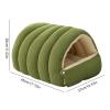 Iglloo Cat Cave House Bed with Warming Plush Hideaway view 2