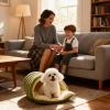 Iglloo Cat Cave House Bed with Warming Plush Hideaway view 3
