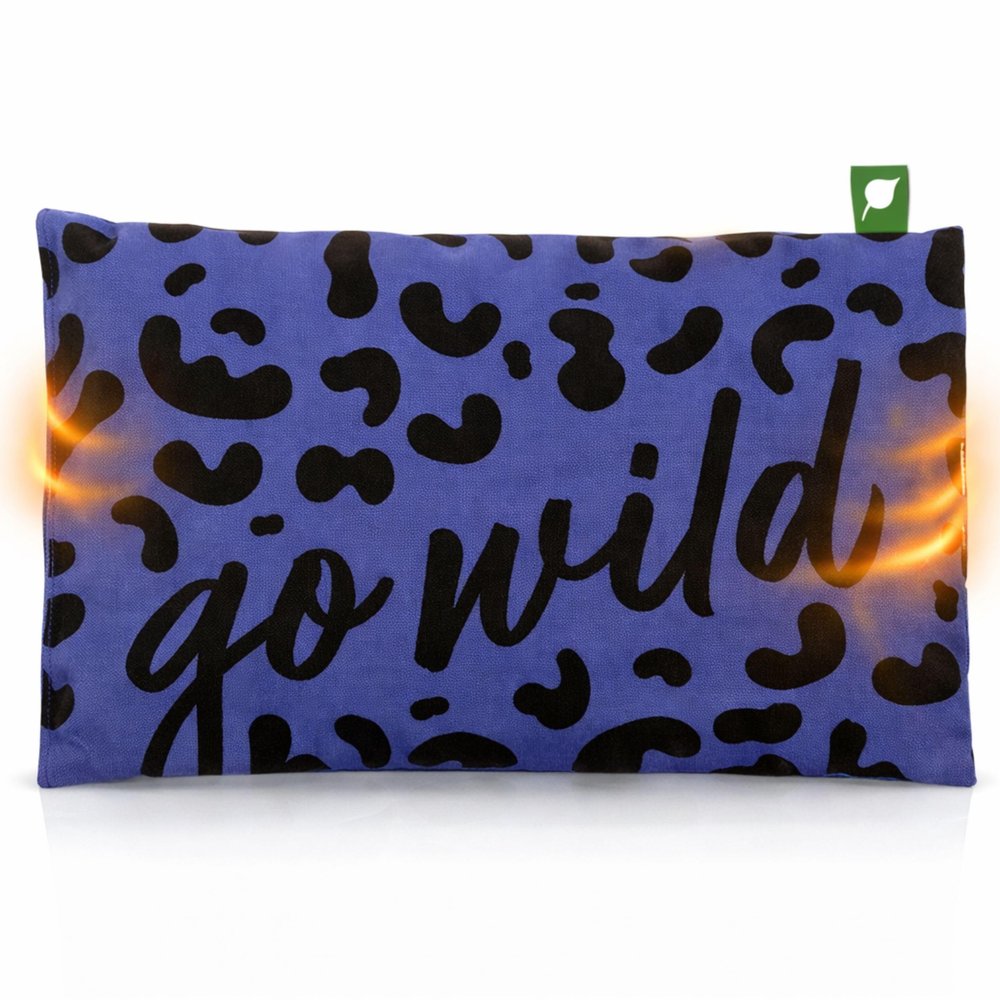 HERBALIND Cherry Pit Heating Pad 30 x 20 cm LEO, 600 g, Microwave & Oven, Handmade in Germany