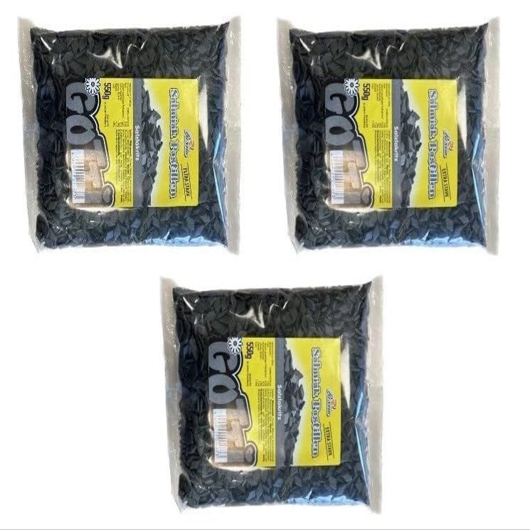 3 Bags Rexim Salmiak Pastilles Extra-Strong Salt Licorice, 550 g Each + Free 45 g Space Cookie