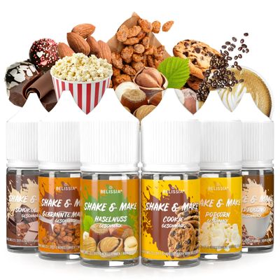 Belissia Shake and Make Coffee Break Flavor Set, 6 x 30 ml Food Flavoring