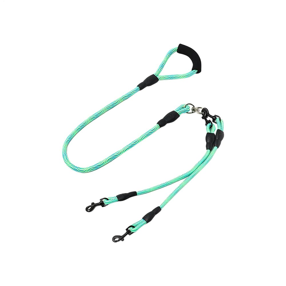 360°-Rotating Ergonomic Handle Double Dog Leash