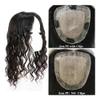 2 cm PU Around the Perimeter Scalp Topper, Curly Human Hair, Topper for Women, Unprocessed Human Hair, 4-Clip Hairpiece for Added Volume (10 inches, 15 x 16 cm) view 2