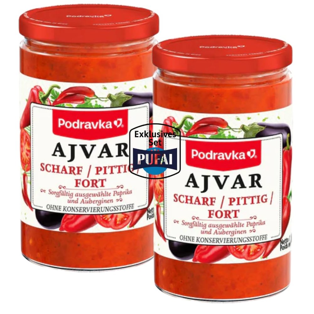 Spicy Ajvar, 350 g, 2-Pack – Grilled Pepper Spread