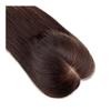 JIANBOHAIRS 14-Inch Human Hair Topper for Women with Thinning Hair, Clip-In, Silk Base, Dark Brown, 13 x 15 cm view 1
