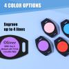 Personalized Collar Holder: Compatible with AirTag | Customizable Pet ID Tag | Engraved Name & Phone Number | For Dogs & Cats | Small, Purple view 3