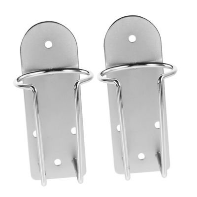 MAGICLULU 2-Piece Stainless Steel Wall-Mounted Storage Rack for Hair Dryers and Shaving Tools