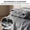 Waterproof Pet Blanket for Beds, Reversible Soft Flannel Love Blanket, Washable Leakproof Dog Blanket for Sofas, Camel, 127 x 150 cm view 4