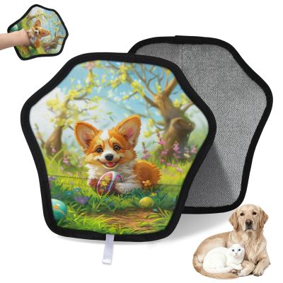 WowPrint Easter Corgi Pet Hair Removal Gloves for Cats and Dogs, Reusable, 2 Count