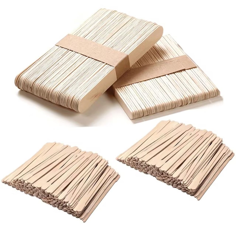 HotKrump 300-Piece Wooden Wax Applicator Sticks