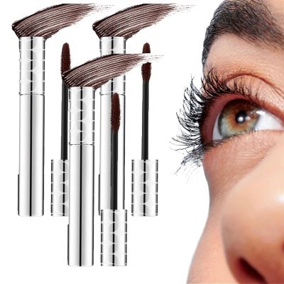 Mascara for Older Women, Volume and Length for Mature Women with Thinning Lashes, Non-Clumping Waterproof and Long-Lasting (#Brown, 3 Pieces)