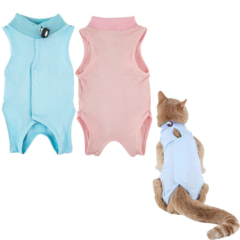 2-Pack Cat Recovery Suit After Surgery (M)