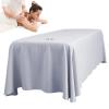Massage Bed Sheet, 114 x 71 cm, Breathable Massage Table Cover with Face Hole, Light Gray Christmas Decor view 1
