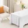 Massage Bed Sheet, 114 x 71 cm, Breathable Massage Table Cover with Face Hole, Light Gray Christmas Decor view 3