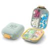 Fefod 7-Day Pill Organizer, Morning & Evening, 7 Compartments, Large Compartments, Green view 1