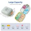 Fefod 7-Day Pill Organizer, Morning & Evening, 7 Compartments, Large Compartments, Green view 2