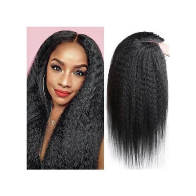 JIANBOHAIRS 14-Inch Human Hair Topper with Silk Base for Women, Clip-In Yaki Straight Hair, 130% Density, Natural Black, 16 x 18 cm
