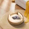 Woven Cat Bed Basket with Pillow and Cushion view 2
