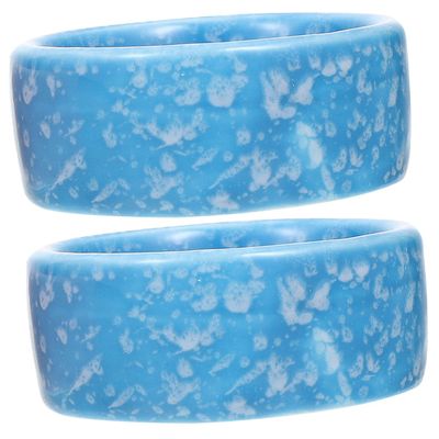 SHINEOFI 2-Pack Ceramic Hamster Bowl