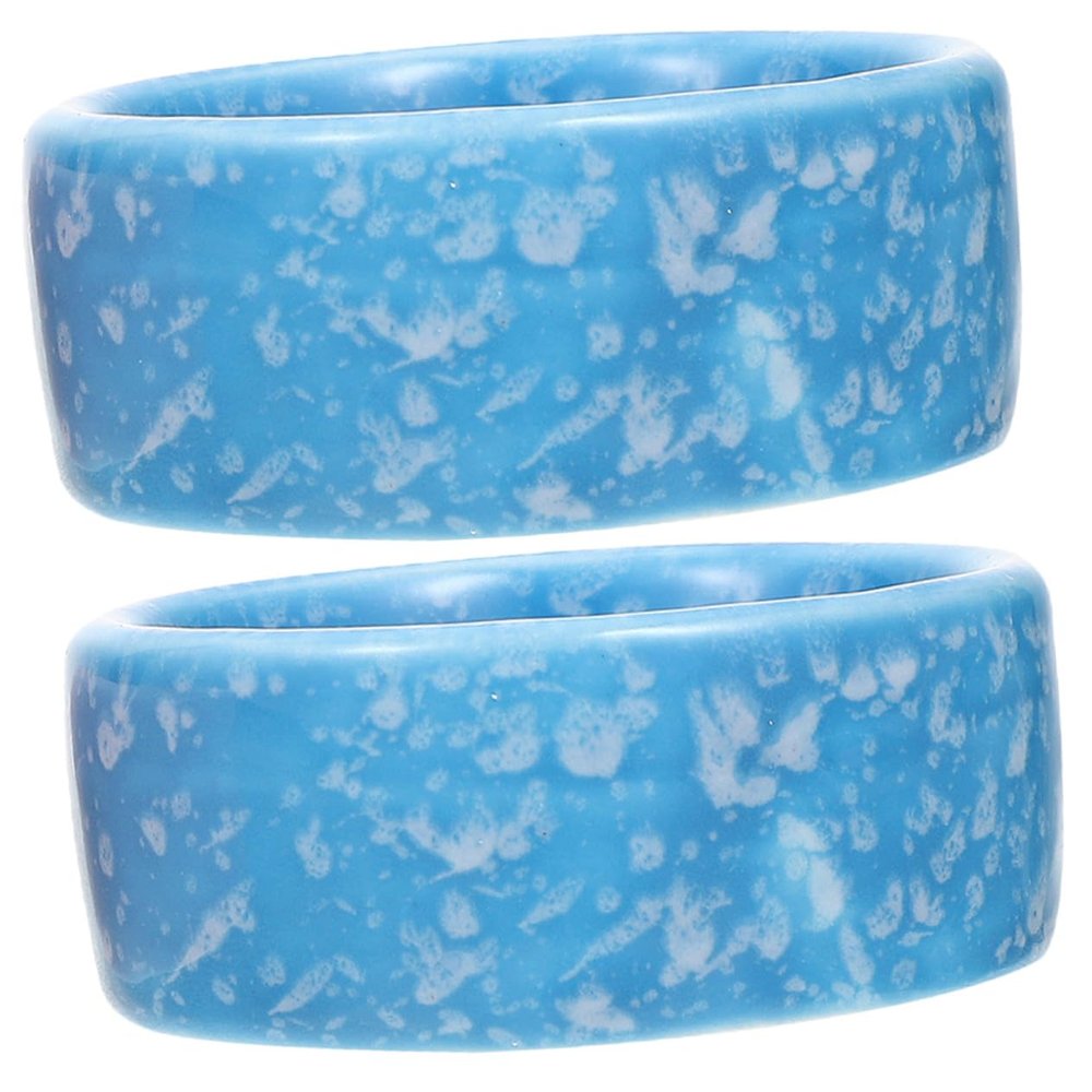 SHINEOFI 2-Pack Ceramic Hamster Bowl