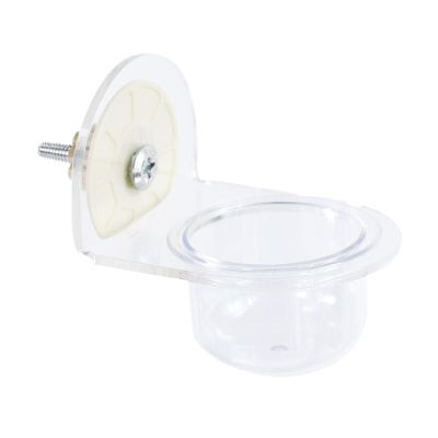 Budgie Food Bowl - Removable Birdcage Feeder, Acrylic Water Dispenser for Pets