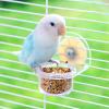 Budgie Food Bowl - Removable Birdcage Feeder, Acrylic Water Dispenser for Pets view 2