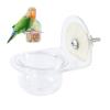 Budgie Food Bowl | Removable Bird Feeder | Transparent Acrylic Dispenser for Birdcage view 1