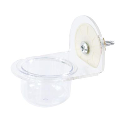 Budgerigar Acrylic Bird Feeder Bowl Set, Transparent Food and Water Dispenser