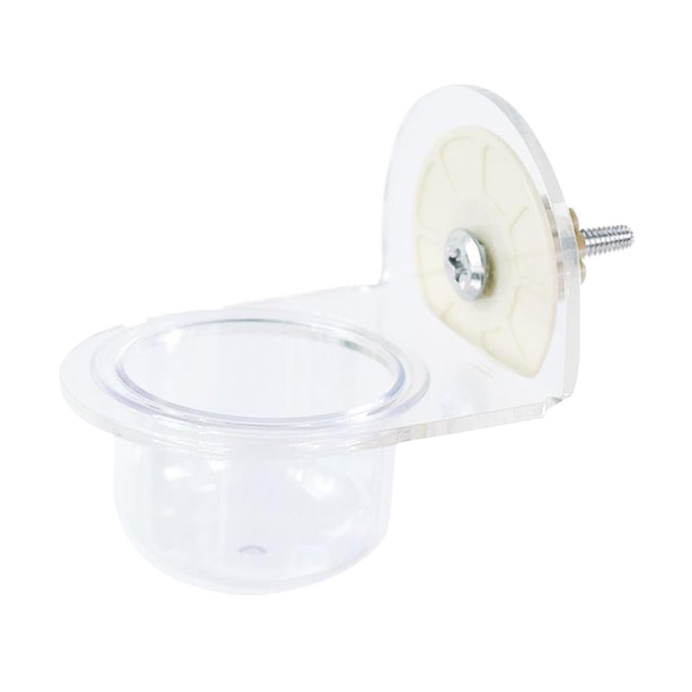 Budgerigar Acrylic Bird Feeder Bowl Set, Transparent Food and Water Dispenser