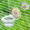 Budgerigar Acrylic Bird Feeder Bowl Set, Transparent Food and Water Dispenser view 3