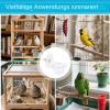 Budgerigar Acrylic Bird Feeder Bowl Set, Transparent Food and Water Dispenser view 4