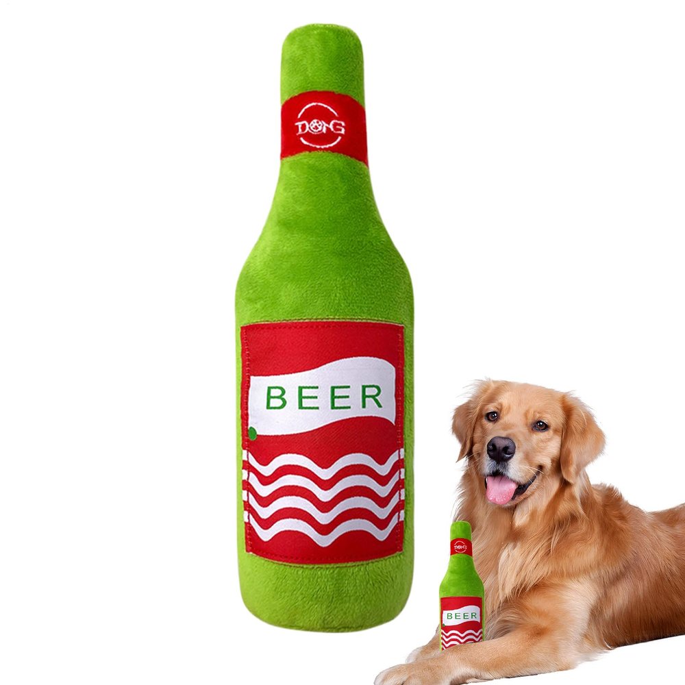 Erconsso Squeaky Dog Toy - Bottle Shape