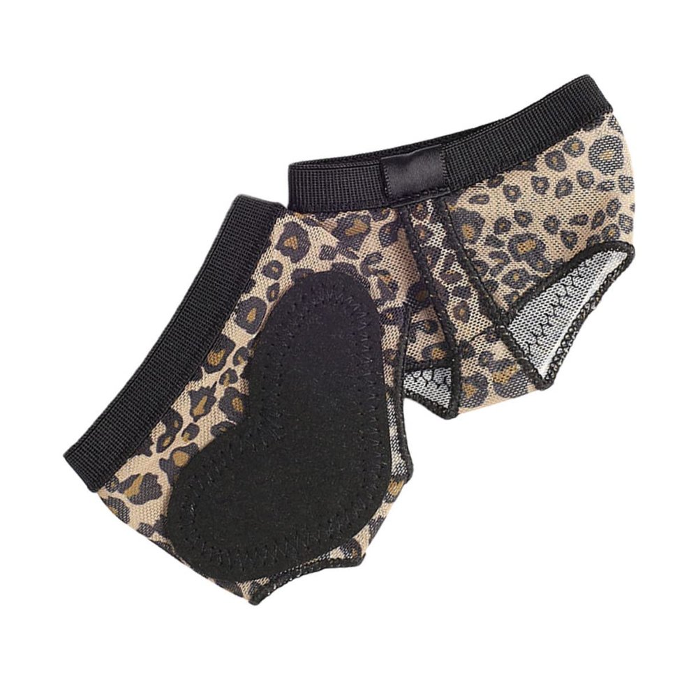 MOLUCKFU Women's Leopard-Print Belly Dance Foot Covers, Breathable Half-Sole Pads