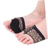 MOLUCKFU Women's Leopard-Print Belly Dance Foot Covers, Breathable Half-Sole Pads view 4