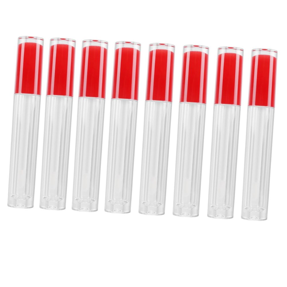 TOGEVAL 10-Pack Transparent Lip Serum Bottles, Refillable Cosmetic Containers for Lip Oil and Lip Gloss