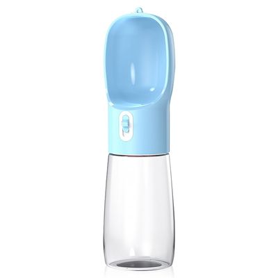 AMSLSIU Portable Pet Water Dispenser, Leakproof Drinking Dispenser, Manual Travel Bowl, Blue