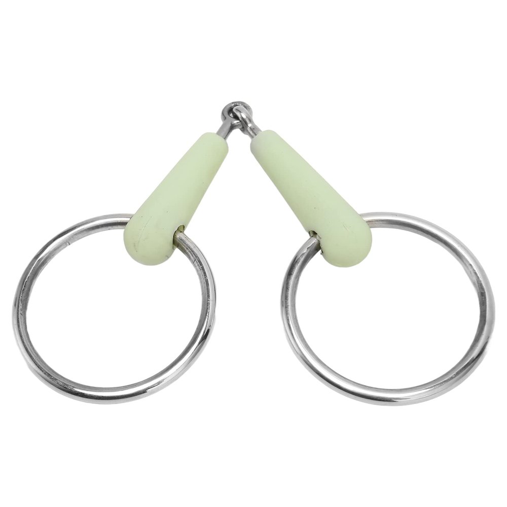 YONGZURA Horse Snaffle Bit, Loose-Ring Stainless Steel with Rubber Cover, Fruit-Flavored