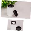 VICASKY 2-Piece White Plastic Brush-Washing Cups for Manicure and Nail Art view 4