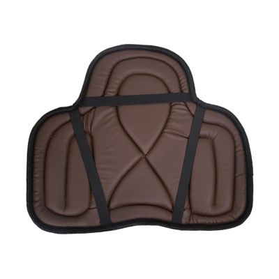 WSQHAO Horse Saddle Pad with Sponge Lining and Girth Strap, Dressage Pad, 55 cm x 45 cm, Brown